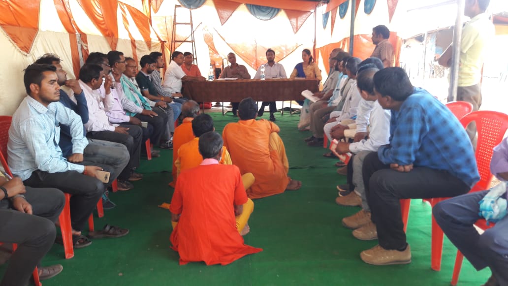 नवरात्र मेला व्यवस्था को लेकर अस्टभुजा धाम नईगढ़ी में बैठक हुई संपन्न।