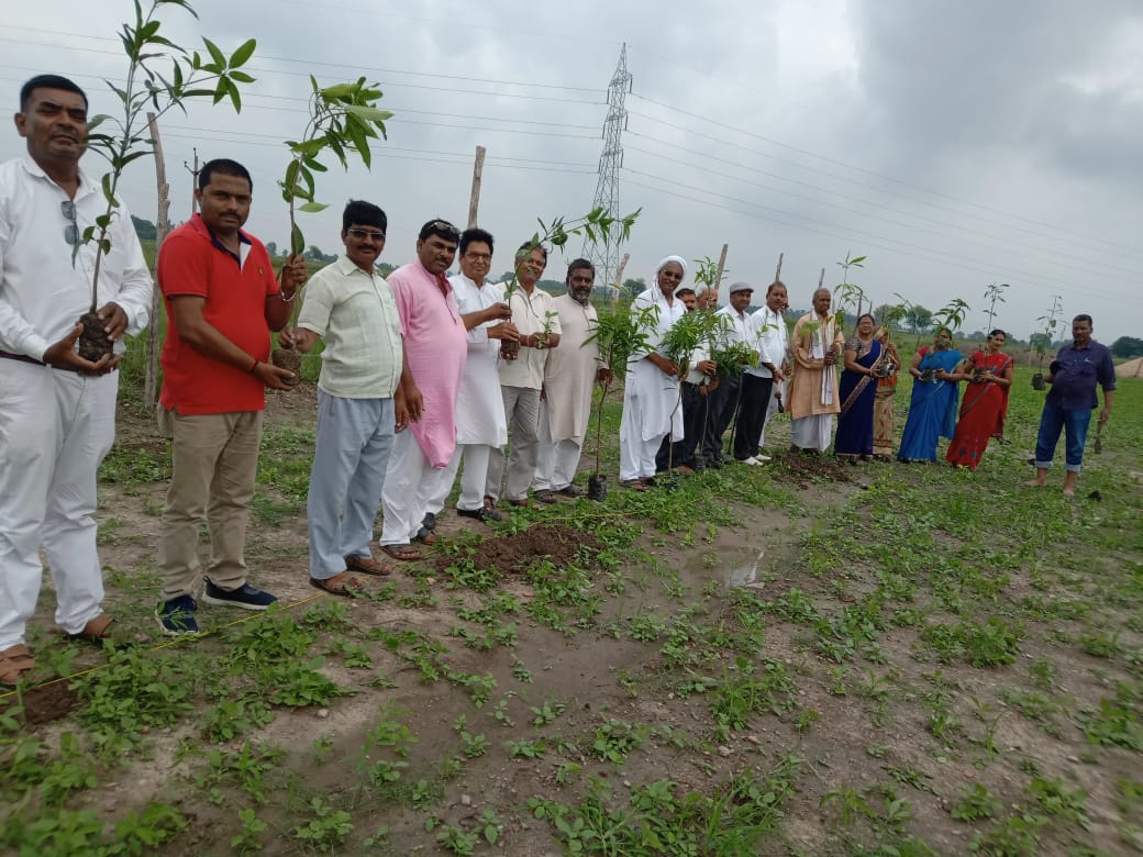 अपना दल प्रदेश अध्यक्ष मास्टर बुद्धसेन पटेल  के जन्मदिवस अवसर पर उनके फार्म हाउस में वृक्षारोपण  किया गया