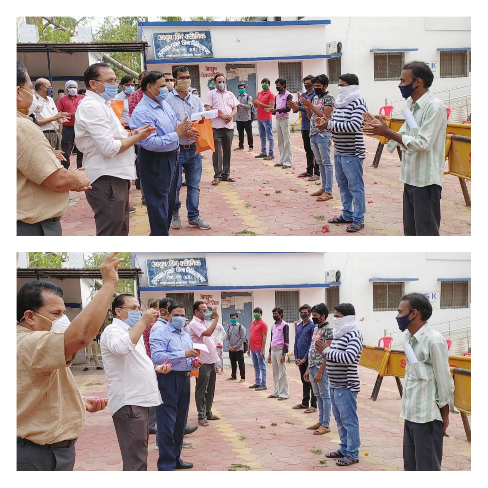 कमिश्नर तथा कलेक्टर ने कोरोना से युद्ध जीतने वाले 9 विजेताओं का किया स्वागत पुष्पवर्षा करके कोरोना से मुक्त हुये 9 व्यक्तियों को किया गया उनके घर रवाना  पूरे विंध्य क्षेत्र को शीघ्र ही कोरोना संक्रमण से मुक्त बनायेंगे - कमिश्नर डॉ. भार्गव