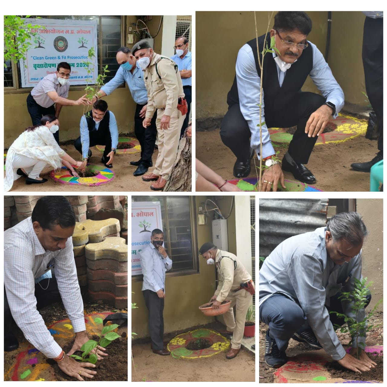  संचालनालय लोक अभियोजन के प्रांगण में सम्‍पन्‍न हुआ वृक्षारोपण का कार्यक्रम संचालक लोक अभियेाजन , मुख्‍य वन संरक्षक तथा वन मंडलाधिकारी भोपाल ने किया वृक्षारोपण 