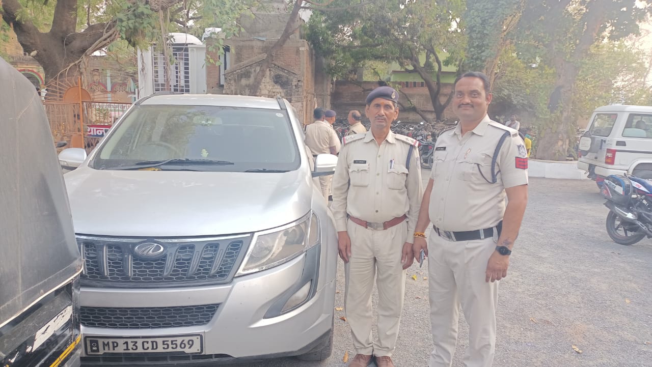 *कोतवाली पुलिस ने चोरी गई xuv वाहन को 24 घण्टे के अंदर किया बरामद